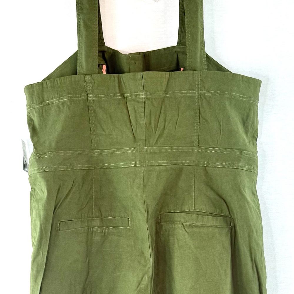 Maeve Anthropologie "The Colette" Green Sleeveless Cropped Wide Leg Jumpsuit - Picture 5 of 16